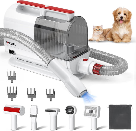 Pet Hair Vacuum For Shedding Grooming With Dog Clipper - BestPawShop81984207 - white